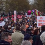 Manifestation et grêve en France contre la loi travail