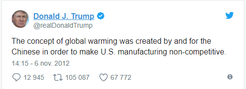 Message posté par Donald Trump sur Twitter en 2012
